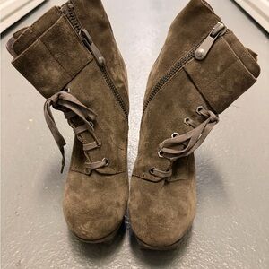 Sam Edelman Dark Brown Lace Up Boots